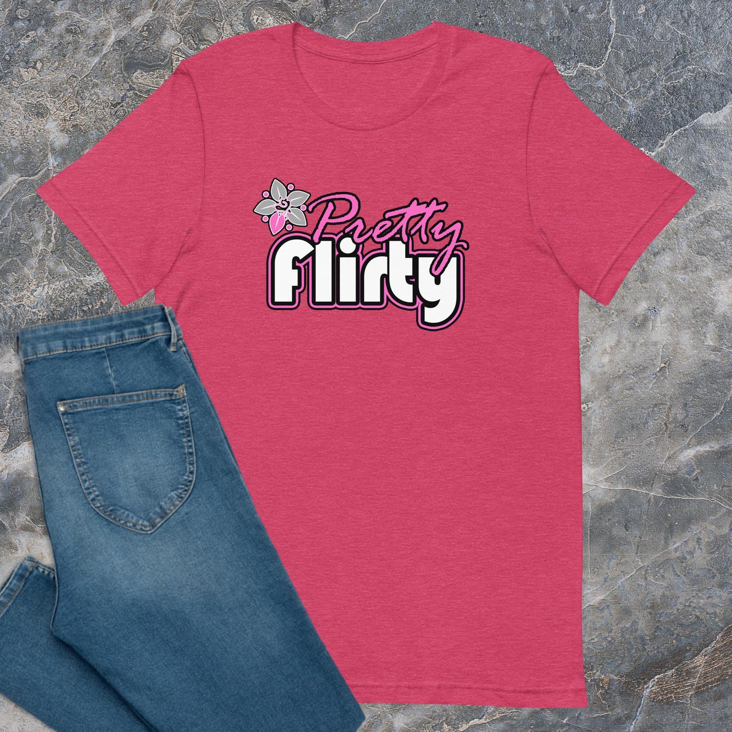 Pretty Flirty Flower Logo T-Shirt