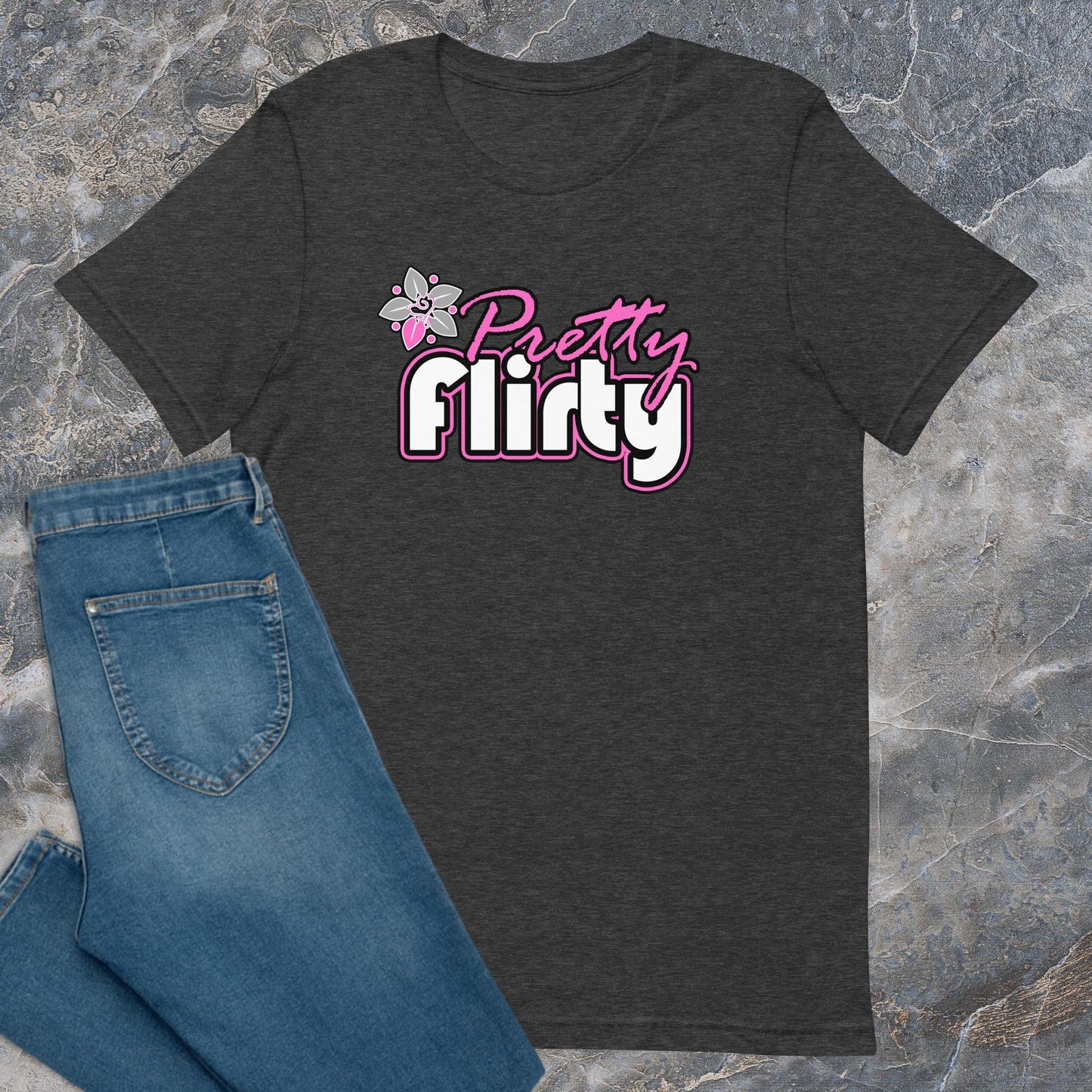 Pretty Flirty Flower Logo T-Shirt